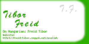 tibor freid business card
